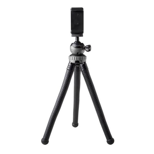 Celly Click Flextri Tripod - Smartphone/Action Camera - Black