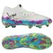 PUMA Future 8 Ultimate FG Brilliance - Blanc/Fizzy Apple/BLeu/Magenta pur ÉDITION LIMITÉE - Herbe naturelle (FG), pointure 42½