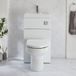 Cluo Toilet rond avec lavabo intégré 50 x 89cm au sol blanc