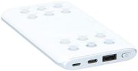 Grundig Draadloze powerbank 600mAh - draadloos en bedraad opladen - met zuignappen - incl. oplaadkabel - 2 USB-poorten - wit