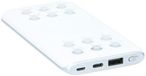 Grundig Draadloze powerbank 600mAh - draadloos en bedraad opladen - met zuignappen - incl. oplaadkabel - 2 USB-poorten - wit