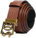 Superdry Sd Monogram Leather Riem Bruin M Vrouw