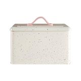Premier Housewares Detergent Box, Gegalvaniseerd Metaal met Poederdeklaag, Gespleten Leer Wit