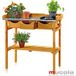 Mucola Table de jardin Table de jardinage Table de travail Table de jardinier Table en bois Table à tiroirs Tablette d'extérieur