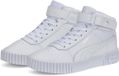 Puma Carina 2.0 Mid Dames Sneakers - Cuir - Blanc/Argent - Taille 35.5