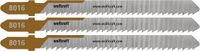 wolfcraft - 3 decoupeerzaagbladen voor hardhout - 50mm Zuivere snede - T-schacht