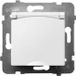 Aria prise murale blanche, simple, avec terre (2P+Z), IP44, plaque de recouvrement blanche sans cadre