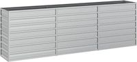 vidaXL Plantenbak verhoogd 240x40x77 cm gegalvaniseerd staal zilver