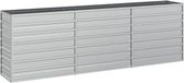 vidaXL Plantenbak verhoogd 240x40x77 cm gegalvaniseerd staal zilver