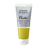 Lefranc Bourgeois 300631 Flashe acryl- en vinylverf, lichtecht, dekkend en bestand tegen veroudering - 80ml Tube, Stil De Grain Green Iridescent