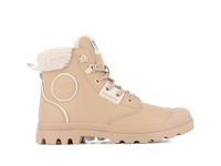 Palladium Pampa Hi Snow Warme enkellaarsjes voor dames, Beige, 37.5 EU