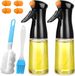 Sans marque Pulvérisateur d'huile pour kit d'huile de cuisson, 2 flacons pulvérisateurs d'huile anti-fuite, 200 ml, pulvérisateur d'huile, distributeur d'huile pour friteuse à air, grill, salade de cuisson