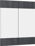 Vicco R-Line Keukenfront – 59.2 x 59 cm meubelfront voor de glazen hangkast Zwart beton