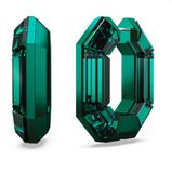 Swarovski Lucent ringoorbellen 5680786 | groene kristallen oorbellen sieraden voor een sportief luxe tintje | mini-oorringen met sluitingen