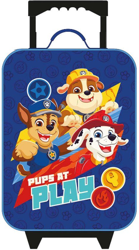 Paw Patrol Puptastic Days Trolley Koffer - Handbagage Kind - Softcase - 14 Liter - 47 x 31 x 14 cm - Blauw