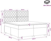 vidaXL Boxspringbed met matras Roze 200 x 200 cm Fluweel