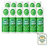Happy Earth 12 x Déodorant Roller Concombre Matcha - 100% naturel - 75 ml - Pack avantage