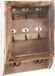 Atmosphera Sleutelkastje - hout/glas - naturel - 27 x 9 x 38 cm - voor 10 sleutels