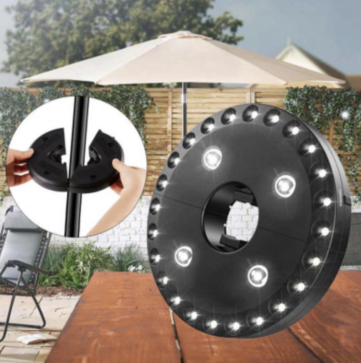 Alucard Parasolverlichting - partyverlichting - parasolverlichting led - parasol licht - 3 standen