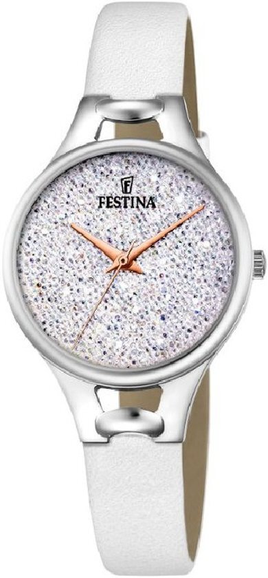 Festina Mademoiselle Swarovski crystals F20334/1 - Horloge - Dames - Zilverkleurig - Ã˜ 32 mm