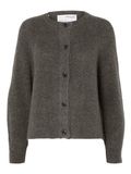 SELECTED WOMEN Slflulu Ls Knit Short Cardigan Truien & vesten Dames - Sweater - Hoodie - Vest- Grijs - Maat S