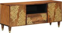 vidaXL TV-kast Honingbruin 105 x 33 x 46 cm Massief Mango Hout
