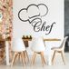 Sticker mural Cuisine Chef - 117x150 Cm - Noir