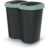 Keden Compacta B Duo - Afvalbak - 40L - Zwart/Groen
