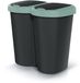 Prosperplast Compacta B Duo - Afvalbak - 40L - Zwart/Groen