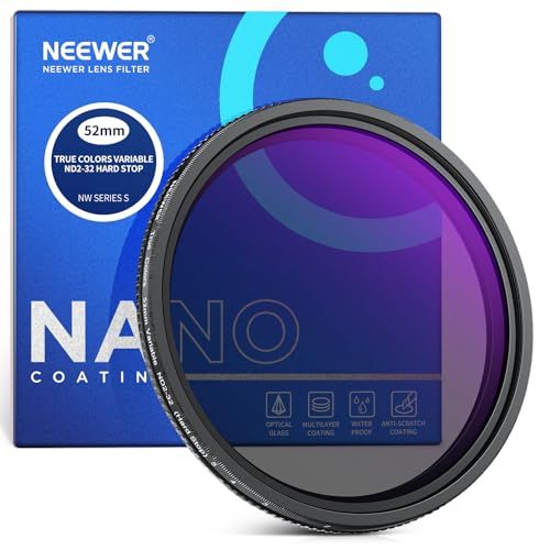 NEEWER 52mm True Colors Hard Stop Variabele ND Filter ND2-32 (1-5 Stops)