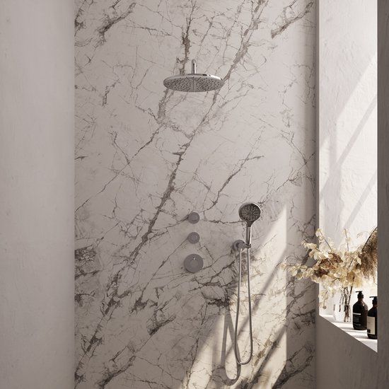 BRAUER Chrome Carving Thermostatische Inbouw Regendouche Set - Chroom