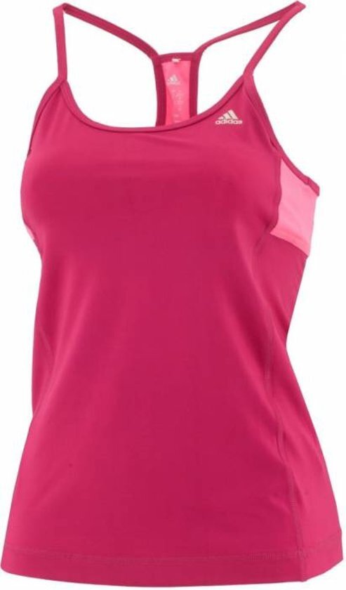 Adidas Singlet CLIMA ESS STRAP - Dames - Fucsia Roze/Roze - Fitness/Allround - Bra inside - Maat XL/44