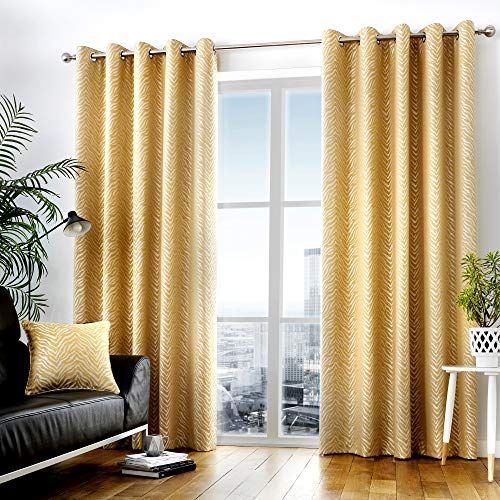 Curtina Afrika Blackout Curtains - 90x72" (229x183cm) - Ochre
