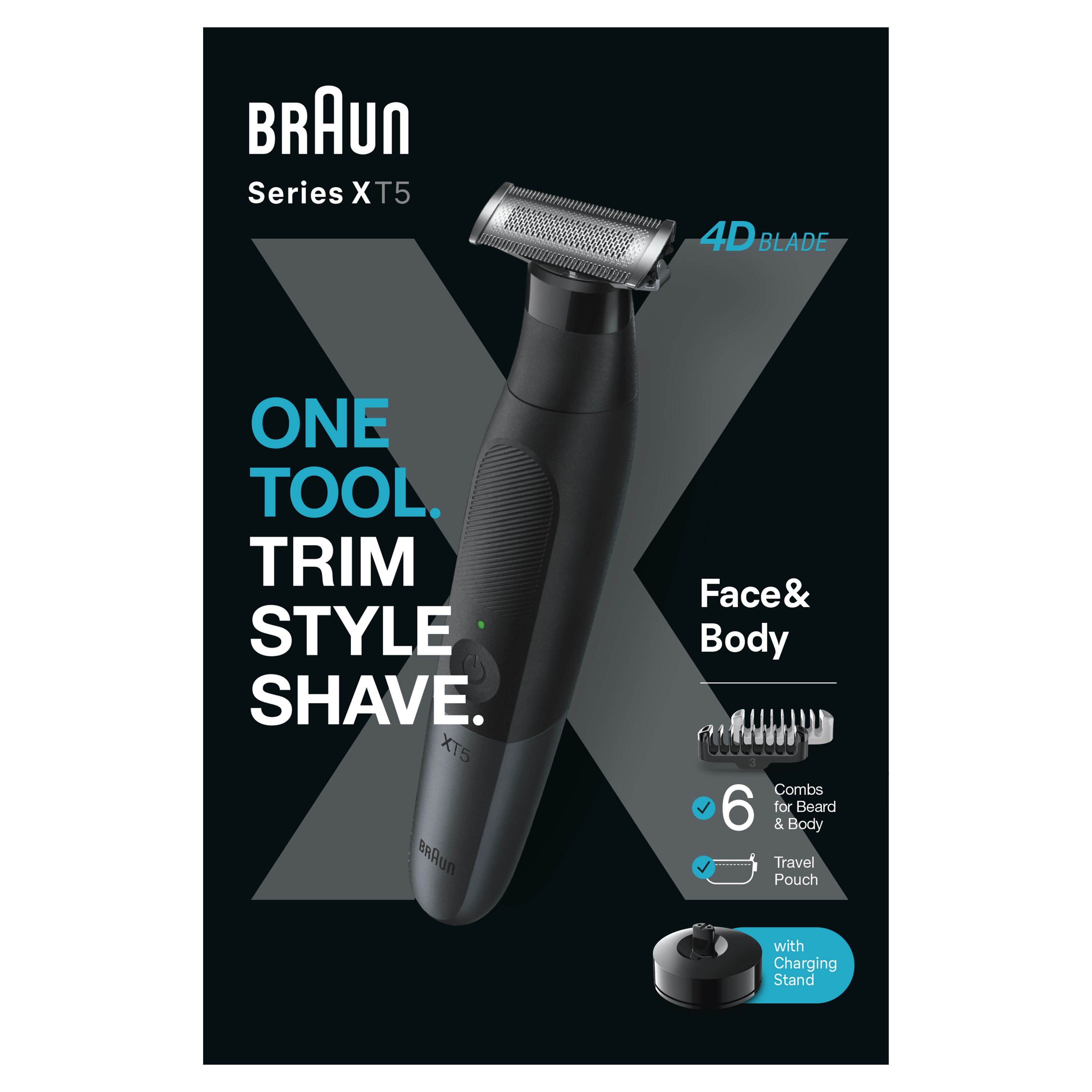 Braun Series X XT5300 - Baard- en lichaamstrimmer voor gezicht en lichaamshaar