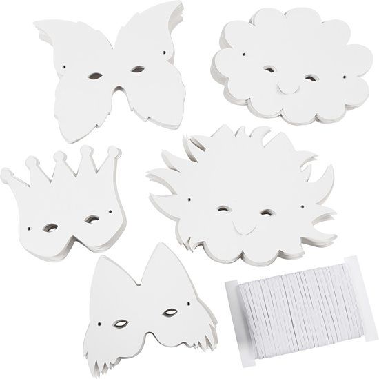 creotime Maskers, h: 15-20 cm, 100 assorti