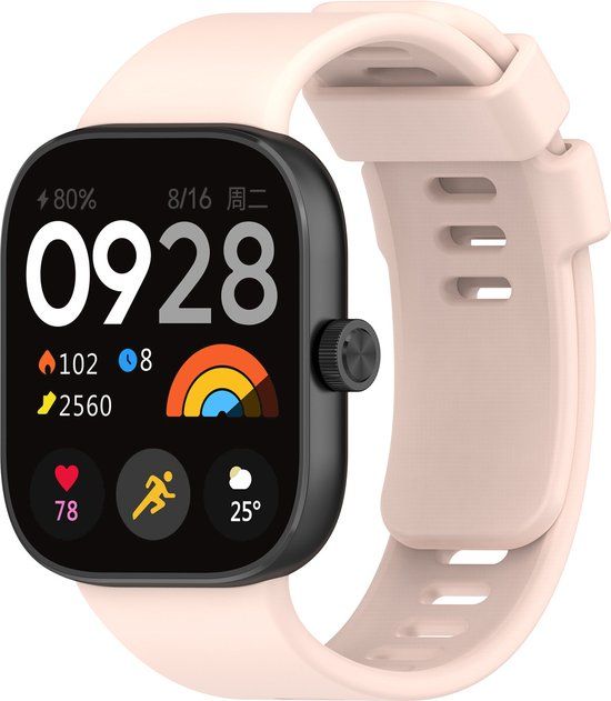 Strap-it Smartwatch bandje - Siliconen - Redmi Watch 4 / Xiaomi Smart Band 8 Pro - Roze