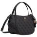 GUESS handtas schoudertas Coleen Logo Satchel Coal Logo donkergrijs
