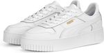 PUMA Carina Street Dames Sneakers - Wit/Goud - Maat 39