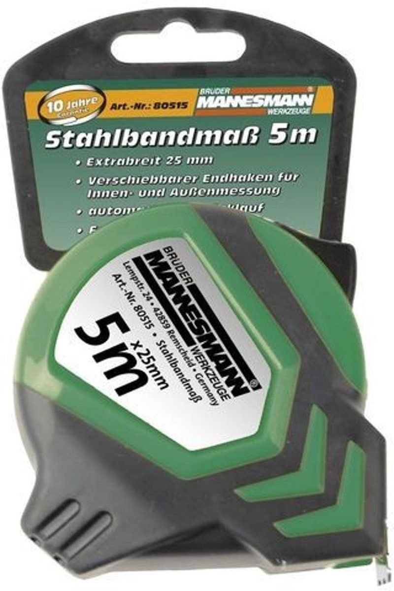 Brüder Mannesmann Rolbandmaat 5 meter extra breed