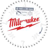 Milwaukee Cirkelzaagblad voor Kunststof | Ø 165mm Asgat 20mm 52T - 4932471296