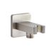Harting support de douche avec coude de raccordement carré 6x6cm nickel brossé