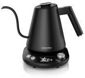 Arendo waterkoker, roestvrij staal, 1,0 liter, 1100 W, mat zwart