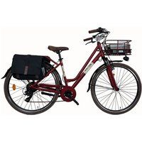 Canellini Elektrische stadsfiets dolce vita city 28" dame met tassen - rood