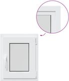 vidaXL - Vast raam - PVC - Wit - RISOR - 45 x 55 cm - Links binnendraaiend