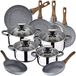 Kookset SAN IGNACIO Kookset 8-delig Dina, roestvrij staal, met pannenset (18/20/22/24/26/28 cm) Daihoning, van gesmeed aluminium