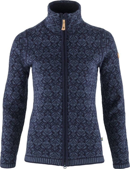 FJÄLLRÄVEN Fjallraven Snow Cardigan W Dames Outdoorvest - Maat S - Dark Navy - Wol - Herfst/Winter 2022