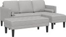 vidaXL Bank Wolkgrijs Polyester