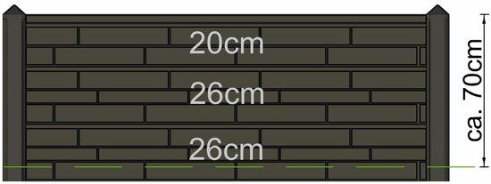 Merkloos Tuindeco Berton borderpaal Hunze wit/grijs hoekmodel 145 cm