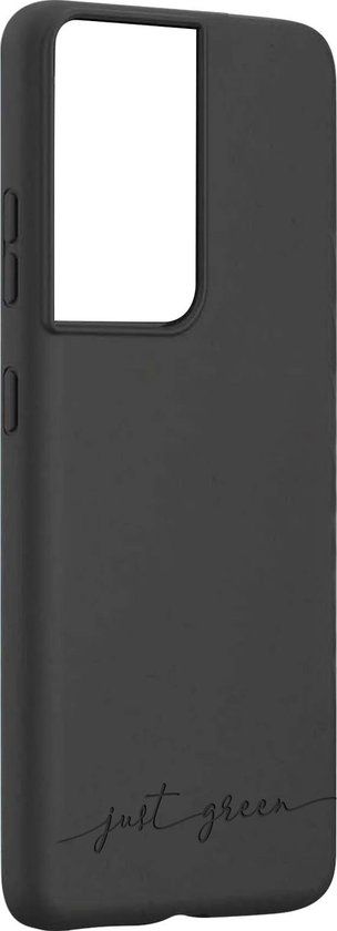 JUST GREEN, Flexibel Natura Series Hoesje voor Samsung Galaxy S21 Ultra 5G - Zwart