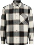 JACK&JONES JJEJACKSON OVERSHIRT LS SN Heren Overhemden L Katoen Geruit Loose Fit Casual Cloud Dancer